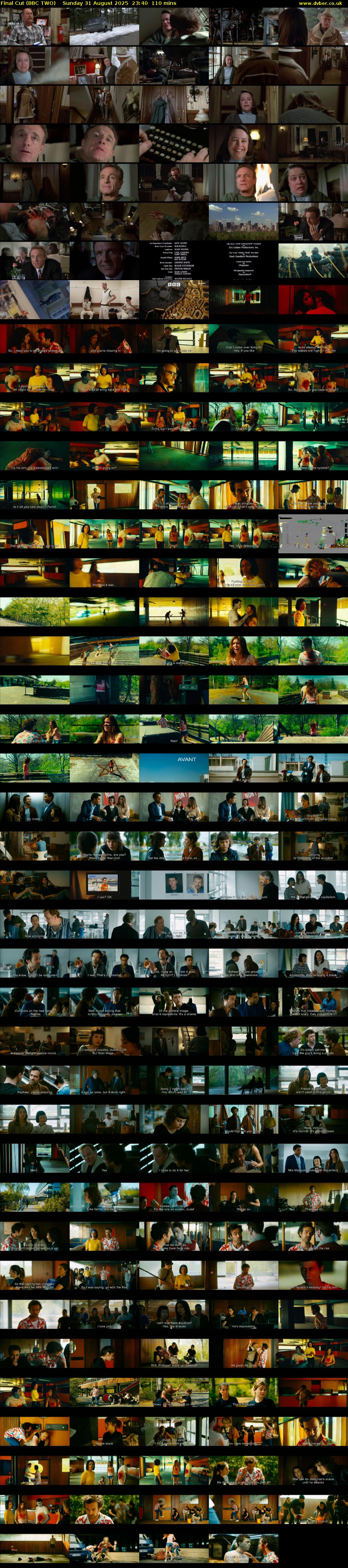 Final Cut (BBC TWO) Sunday 31 August 2025 23:40 - 01:30