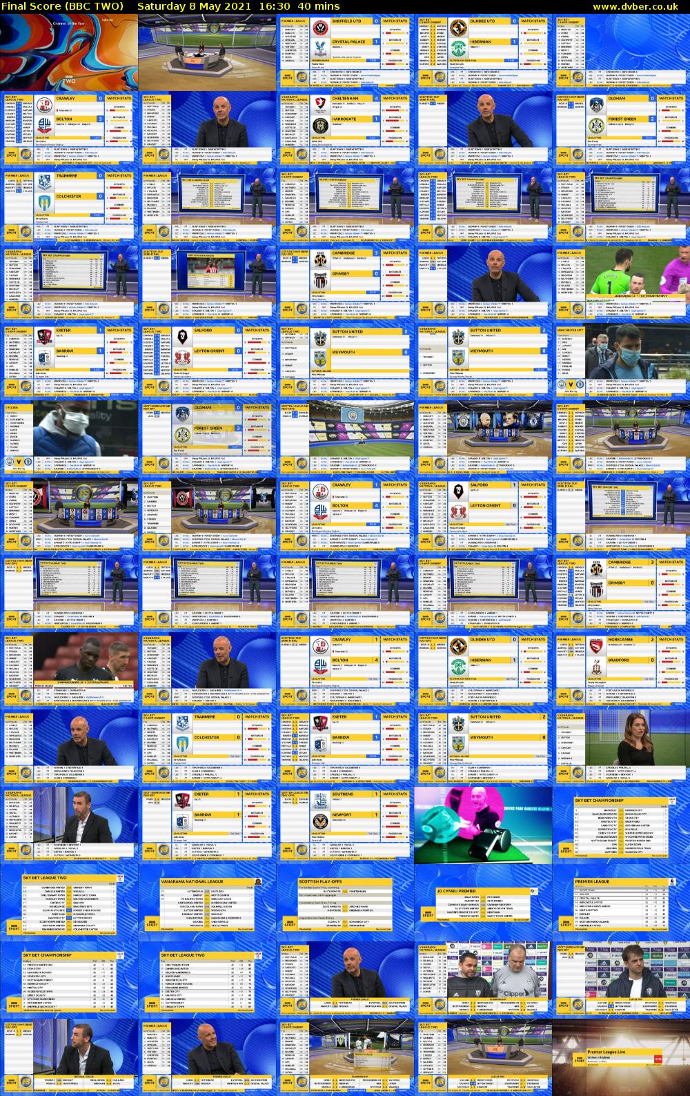 Final Score (BBC TWO) Saturday 8 May 2021 16:30 - 17:10