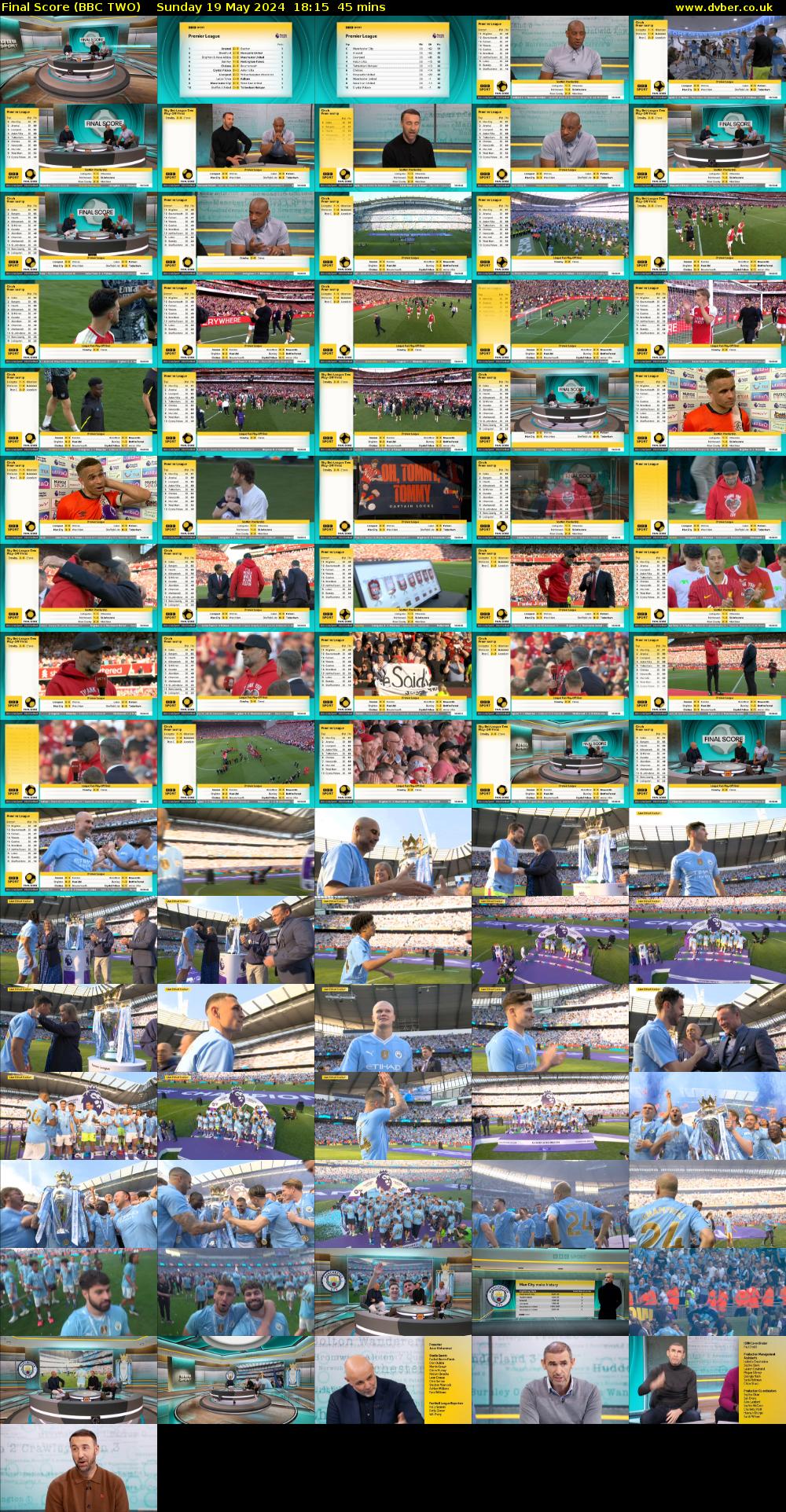 Final Score (BBC TWO) Sunday 19 May 2024 18:15 - 19:00