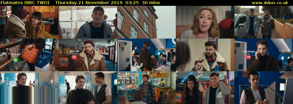 Flatmates (BBC TWO) Thursday 21 November 2019 03:25 - 03:55