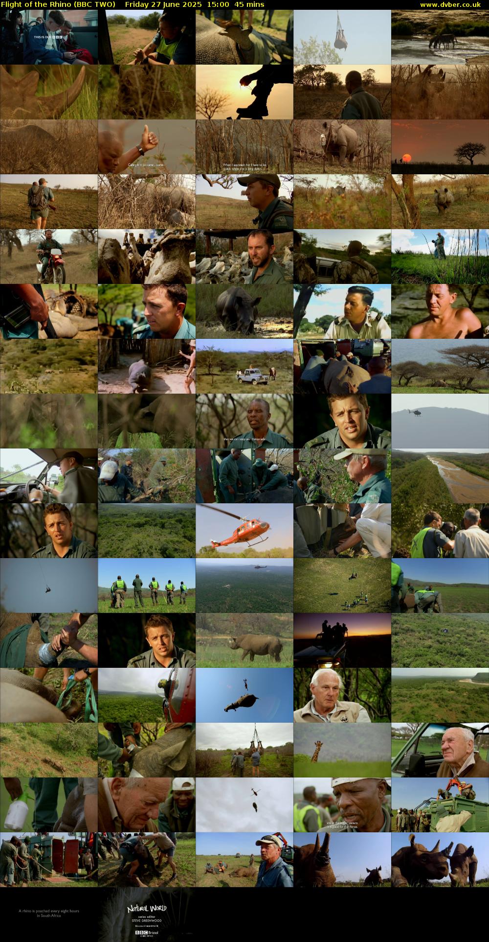 Flight of the Rhino (BBC TWO) Friday 27 June 2025 15:00 - 15:45