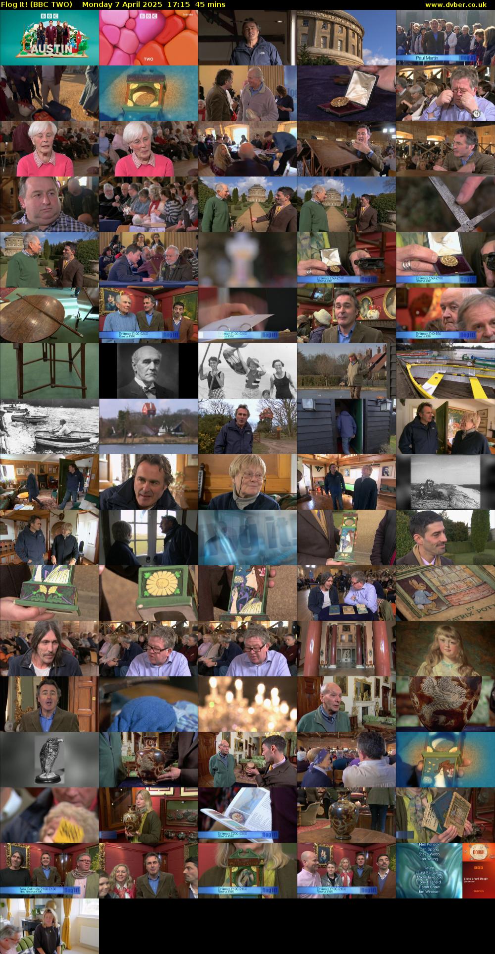 Flog It! (BBC TWO) Monday 7 April 2025 17:15 - 18:00