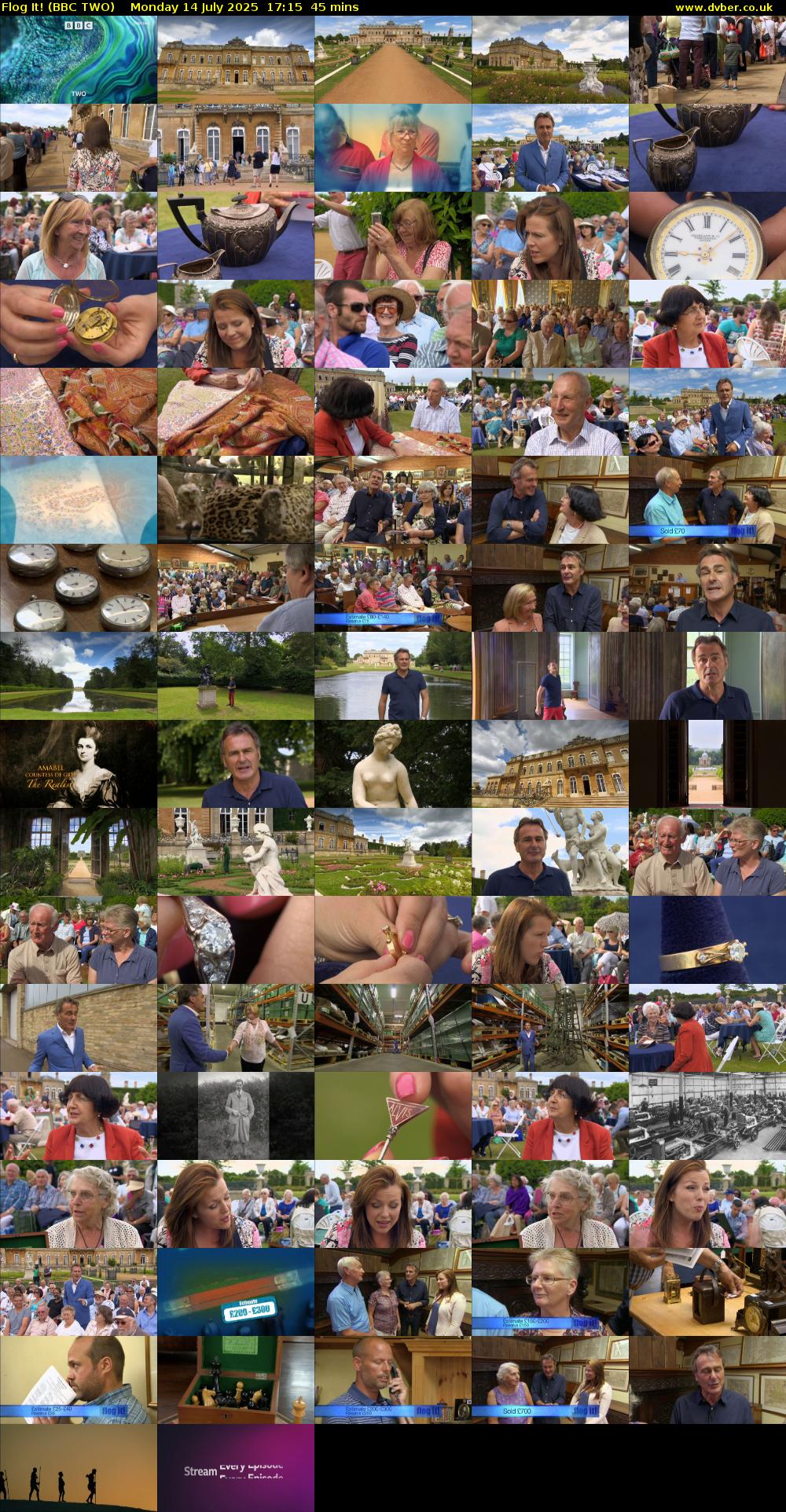 Flog It! (BBC TWO) Monday 14 July 2025 17:15 - 18:00