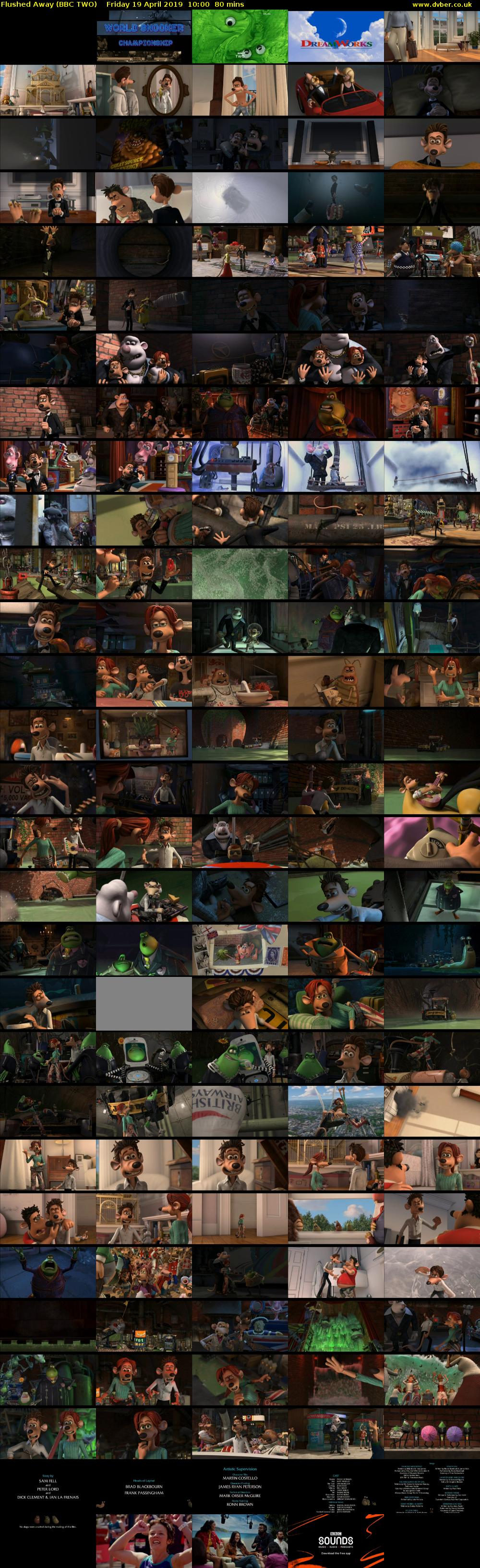 Flushed Away (BBC TWO) Friday 19 April 2019 10:00 - 11:20