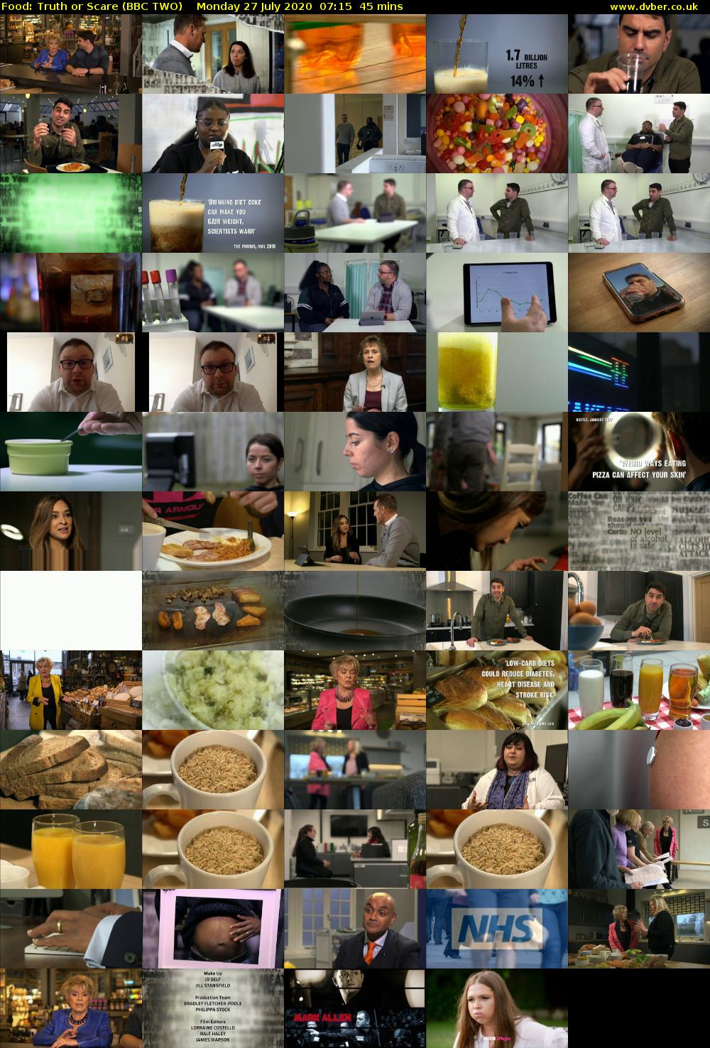 Food: Truth or Scare (BBC TWO) Monday 27 July 2020 07:15 - 08:00