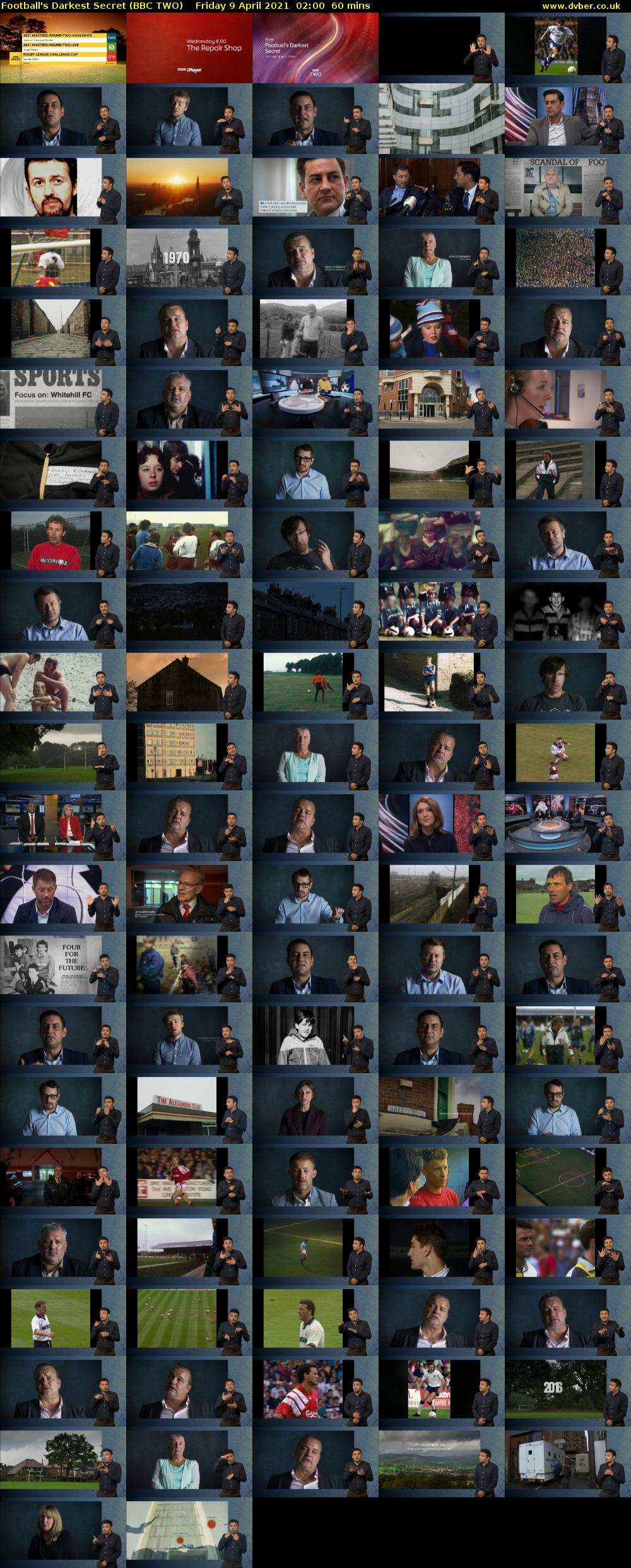 Football's Darkest Secret (BBC TWO) Friday 9 April 2021 02:00 - 03:00