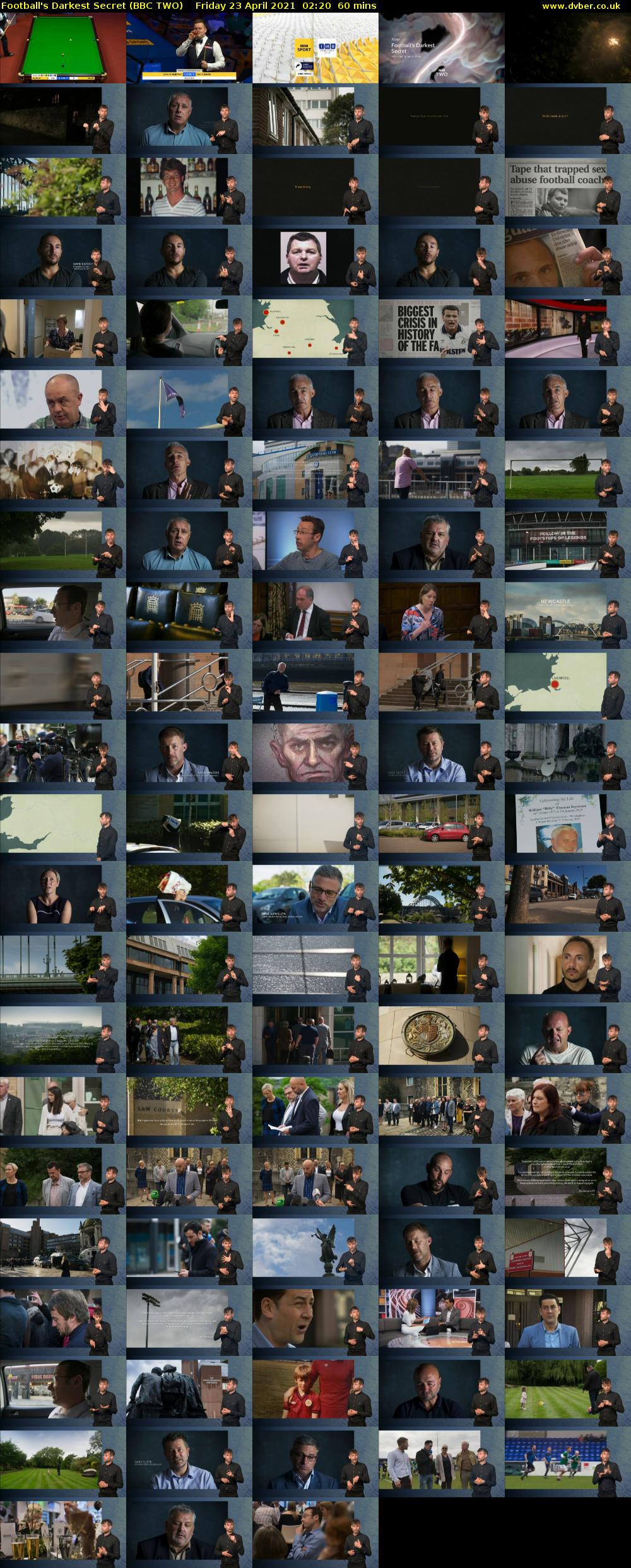 Football's Darkest Secret (BBC TWO) Friday 23 April 2021 02:20 - 03:20