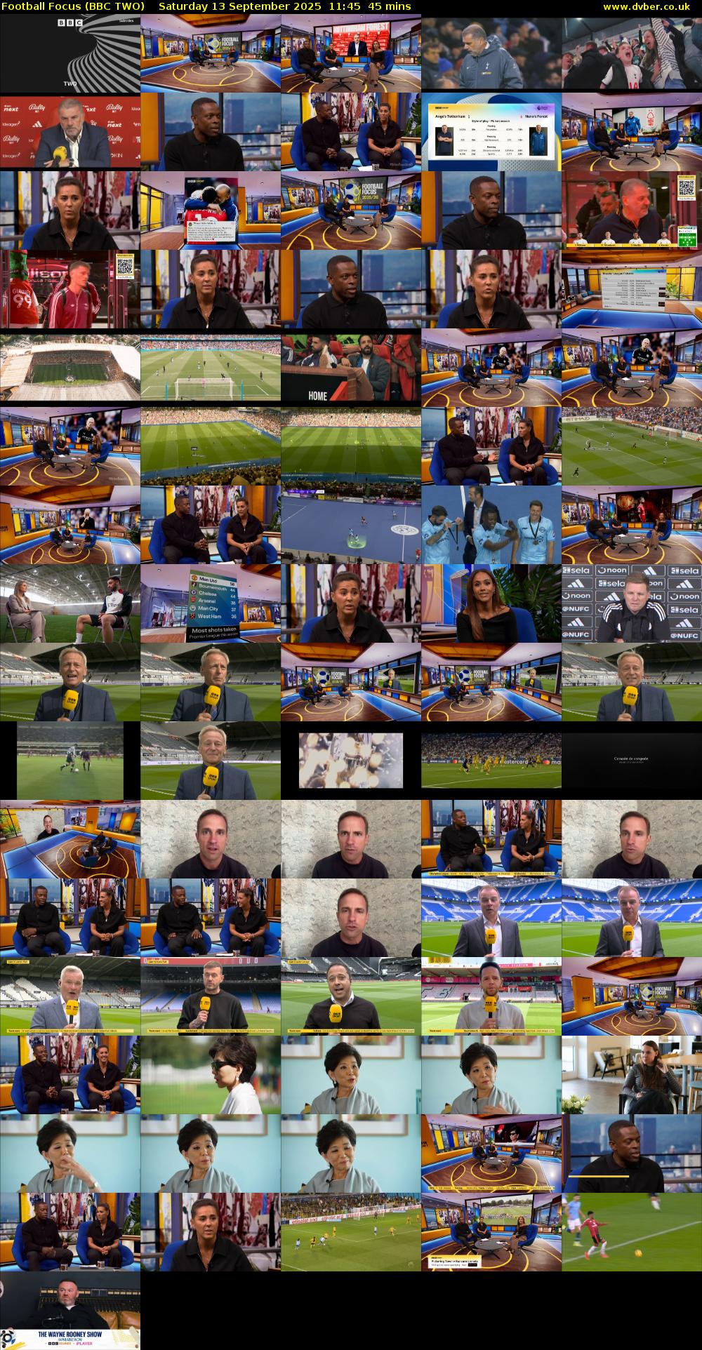 Football Focus (BBC TWO) Saturday 13 September 2025 11:45 - 12:30