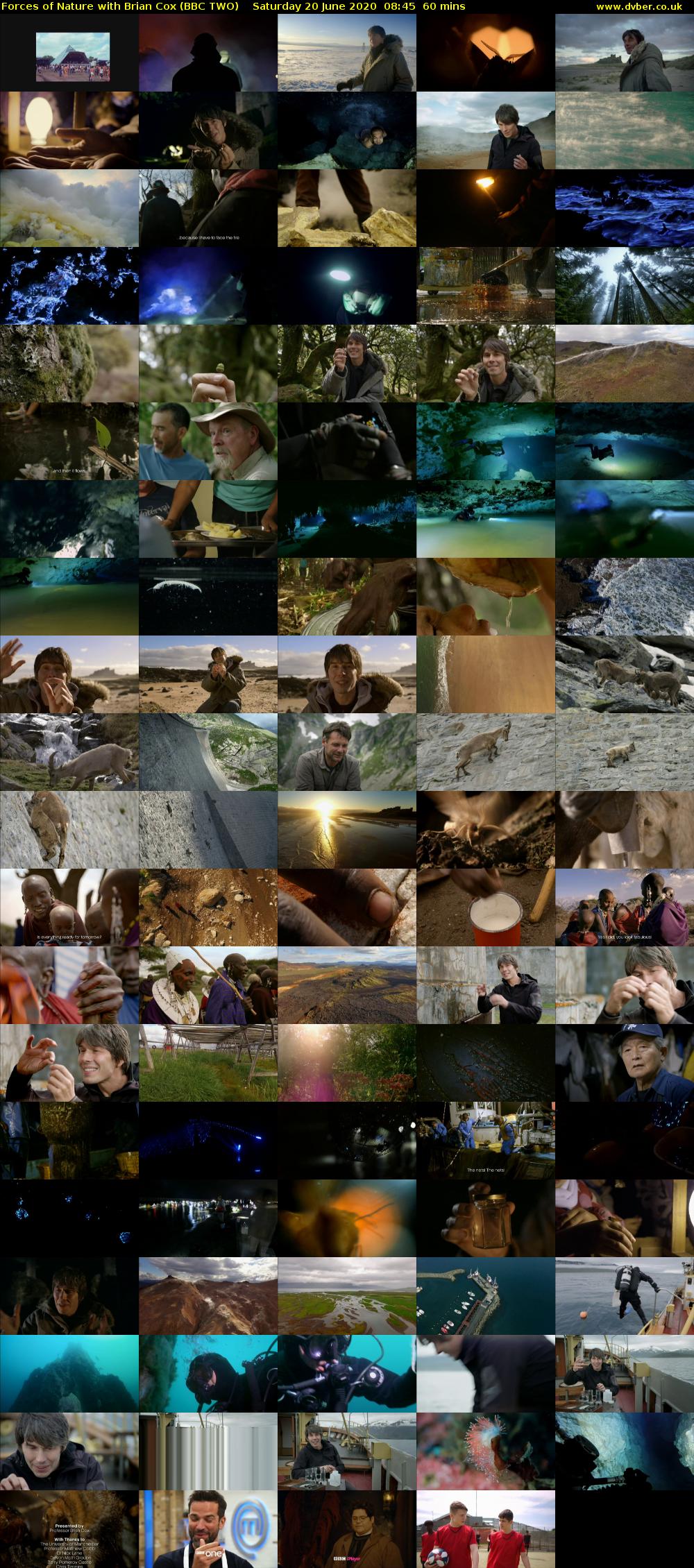 Forces of Nature with Brian Cox (BBC TWO) Saturday 20 June 2020 08:45 - 09:45