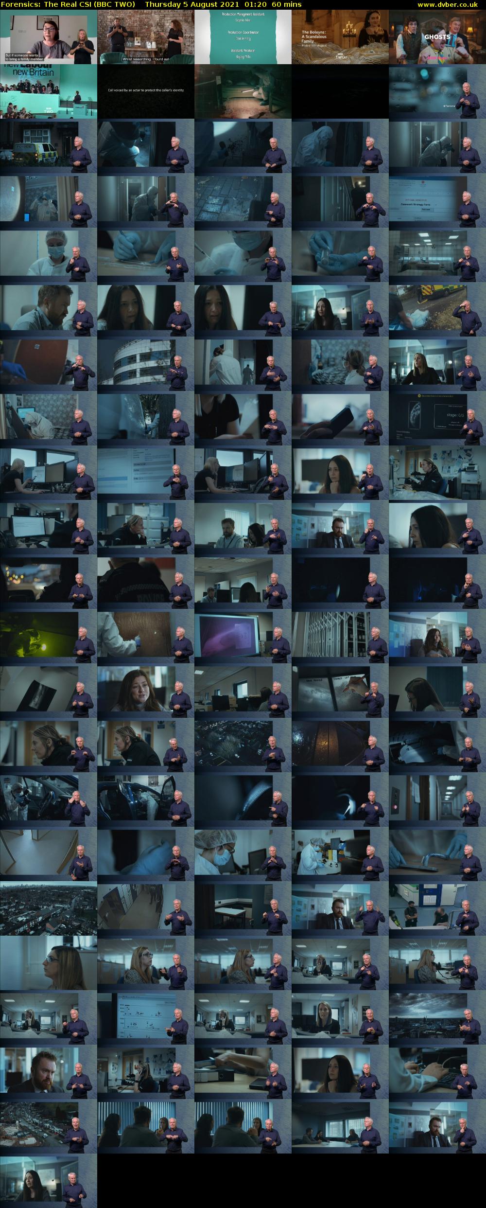 Forensics: The Real CSI (BBC TWO) Thursday 5 August 2021 01:20 - 02:20
