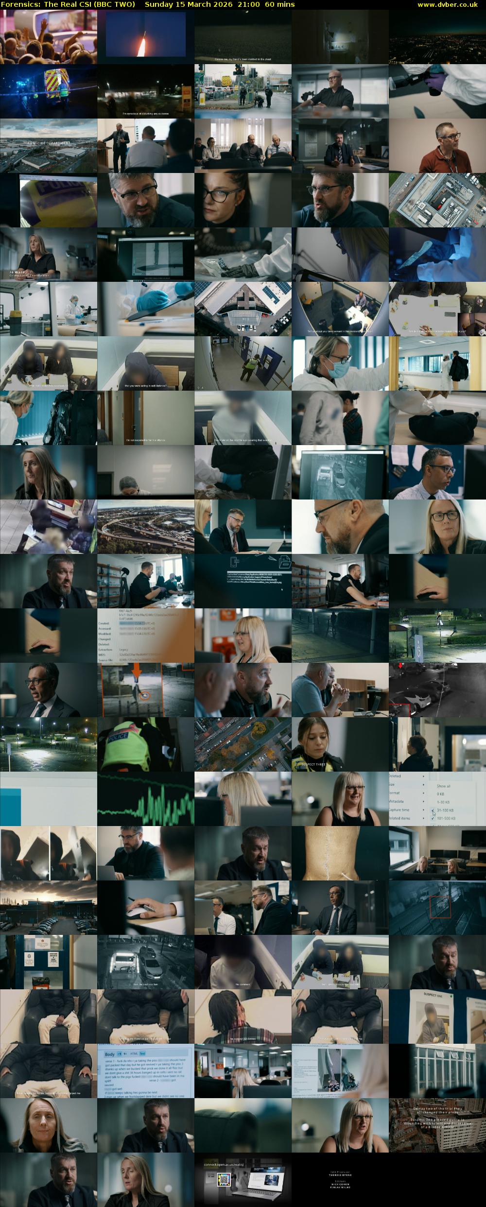 Forensics: The Real CSI (BBC TWO) Sunday 15 March 2026 21:00 - 22:00