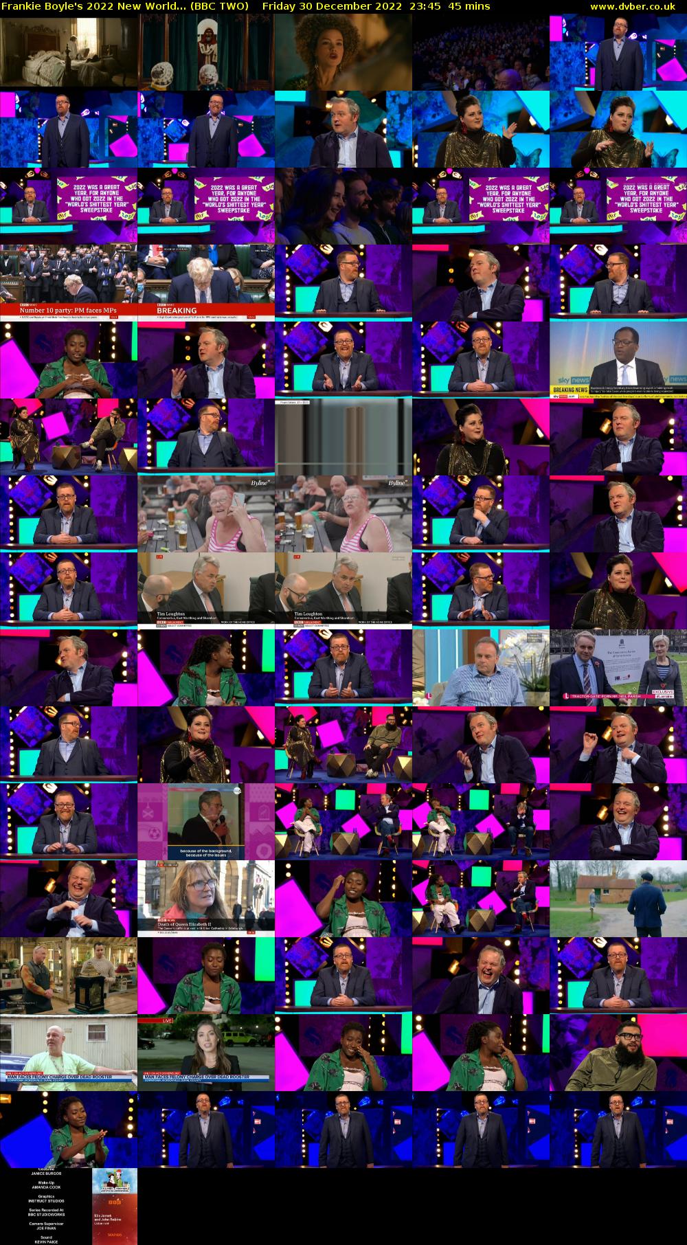 Frankie Boyle's 2022 New World... (BBC TWO) Friday 30 December 2022 23:45 - 00:30