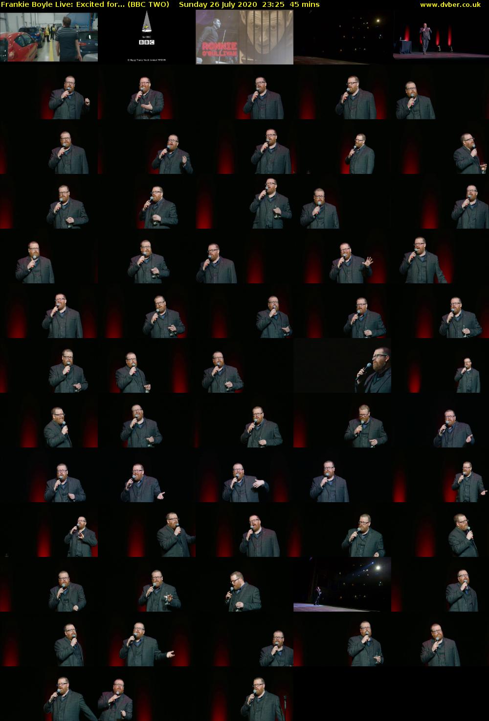 Frankie Boyle Live: Excited for... (BBC TWO) Sunday 26 July 2020 23:25 - 00:10