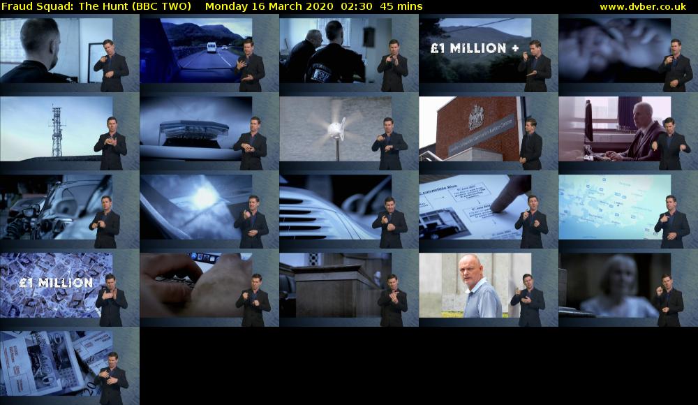 Fraud Squad: The Hunt (BBC TWO) Monday 16 March 2020 02:30 - 03:15