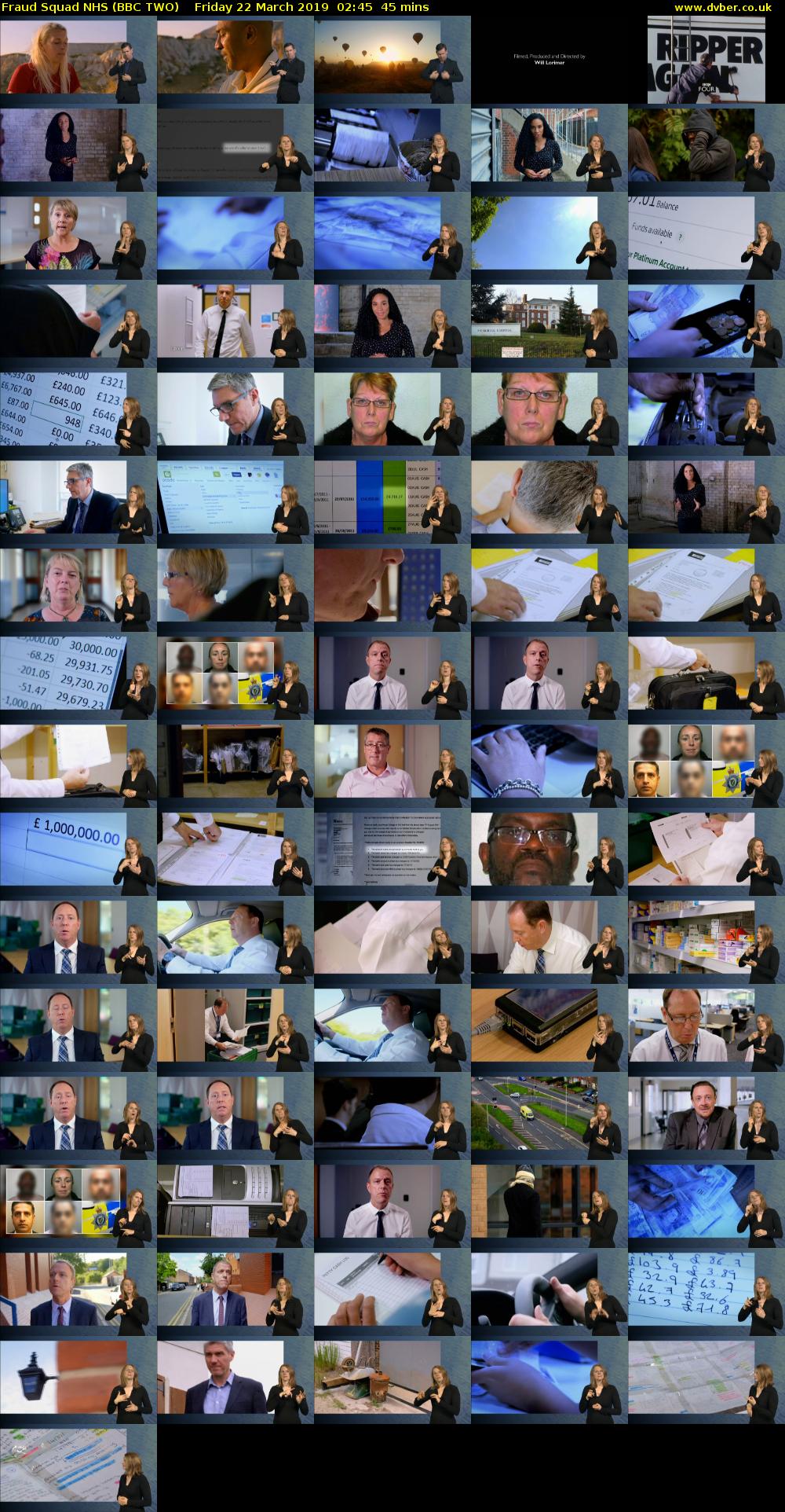 Fraud Squad NHS (BBC TWO) Friday 22 March 2019 02:45 - 03:30
