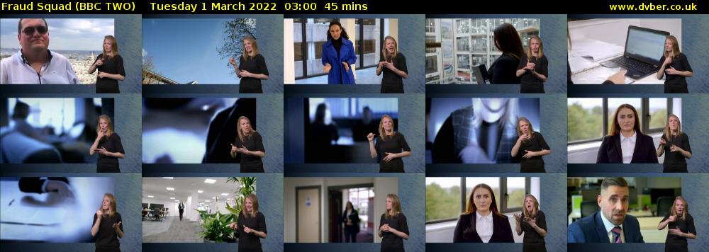 Fraud Squad (BBC TWO) Tuesday 1 March 2022 03:00 - 03:45