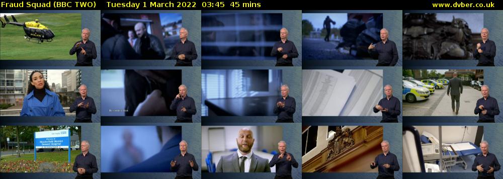 Fraud Squad (BBC TWO) Tuesday 1 March 2022 03:45 - 04:30