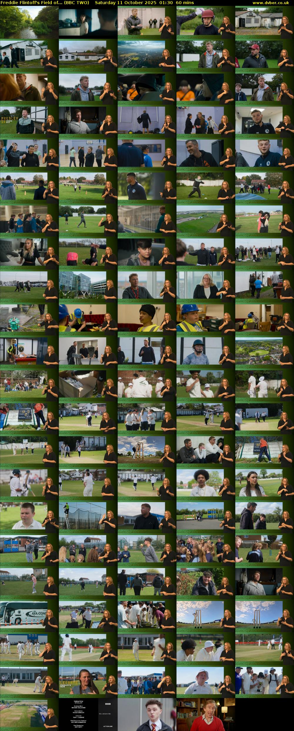 Freddie Flintoff's Field of... (BBC TWO) Saturday 11 October 2025 01:30 - 02:30