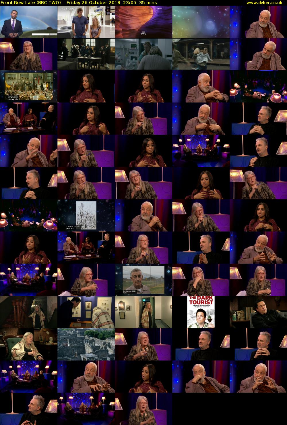 Front Row Late (BBC TWO) Friday 26 October 2018 23:05 - 23:40