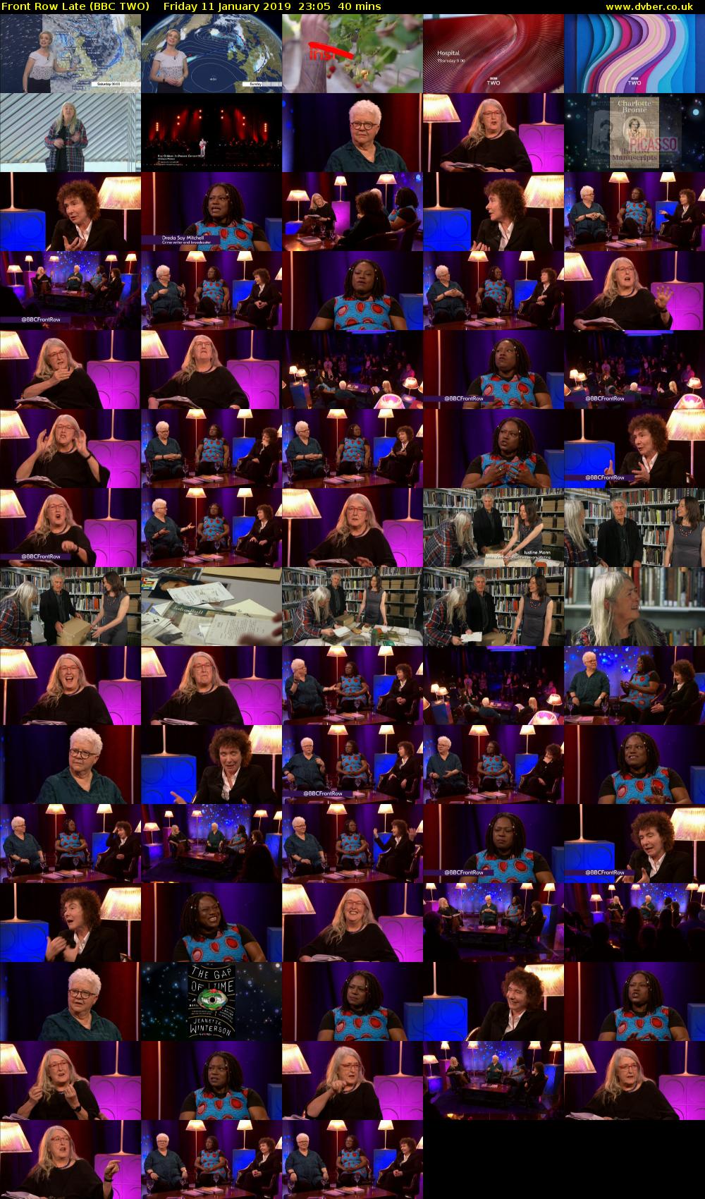 Front Row Late (BBC TWO) Friday 11 January 2019 23:05 - 23:45