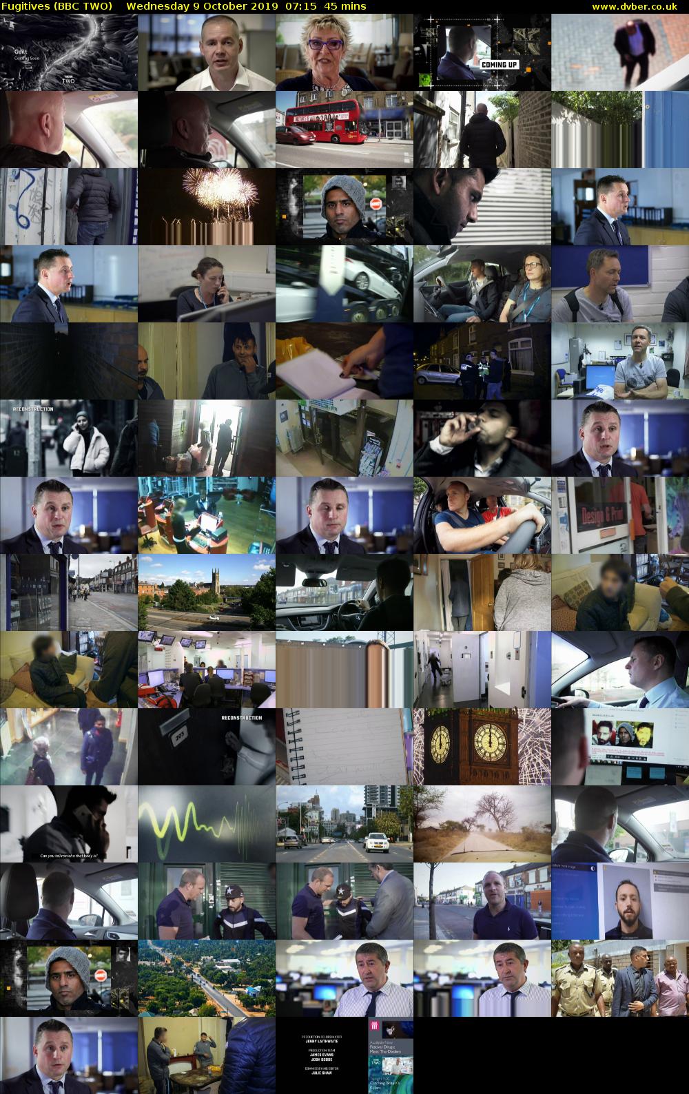 Fugitives (BBC TWO) Wednesday 9 October 2019 07:15 - 08:00