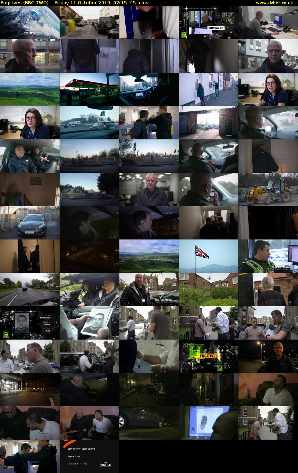 Fugitives (BBC TWO) Friday 11 October 2019 07:15 - 08:00