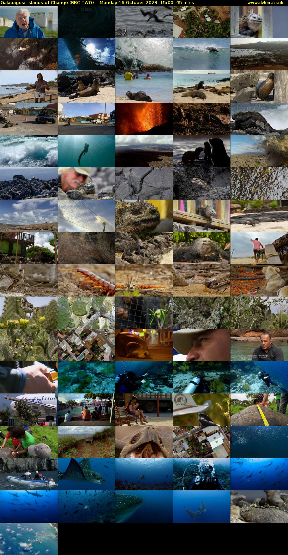 Galapagos: Islands of Change (BBC TWO) Monday 16 October 2023 15:00 - 15:45