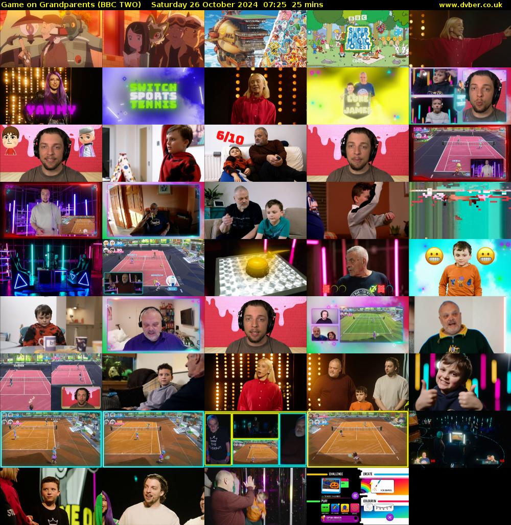 Game on Grandparents (BBC TWO) Saturday 26 October 2024 07:25 - 07:50