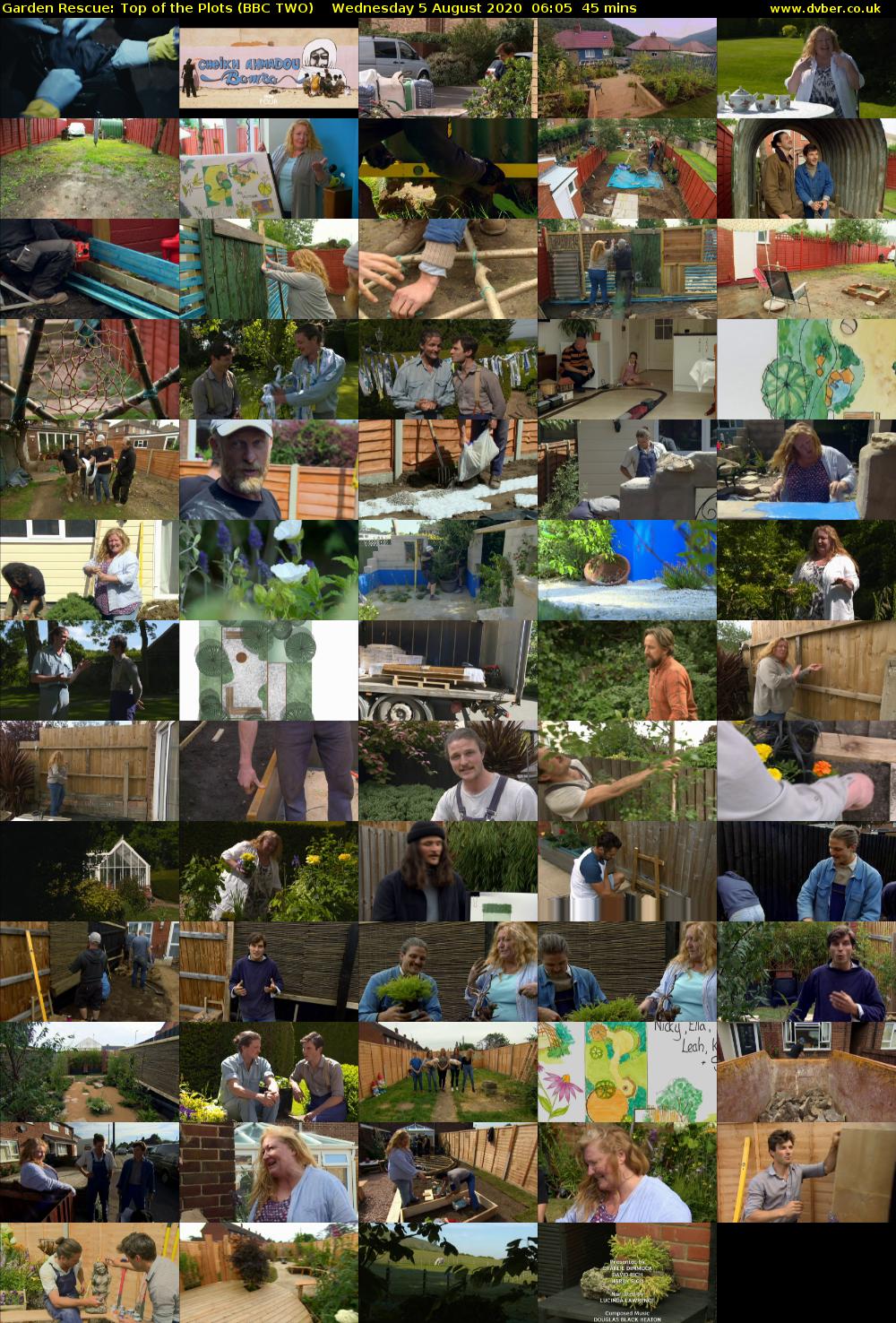 Garden Rescue: Top of the Plots (BBC TWO) Wednesday 5 August 2020 06:05 - 06:50