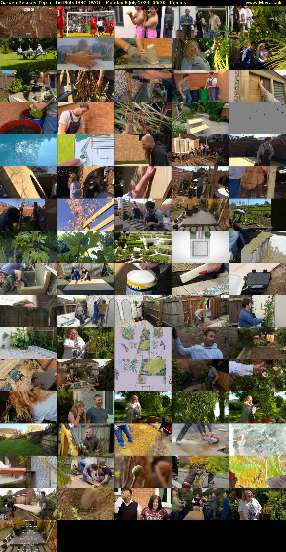 Garden Rescue: Top of the Plots (BBC TWO) Monday 8 July 2024 06:30 - 07:15