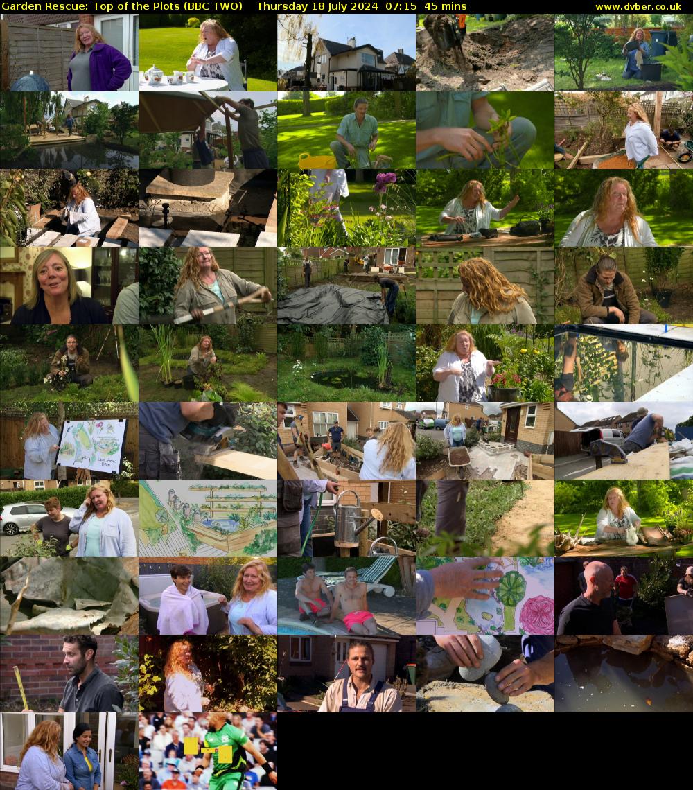 Garden Rescue: Top of the Plots (BBC TWO) Thursday 18 July 2024 07:15 - 08:00