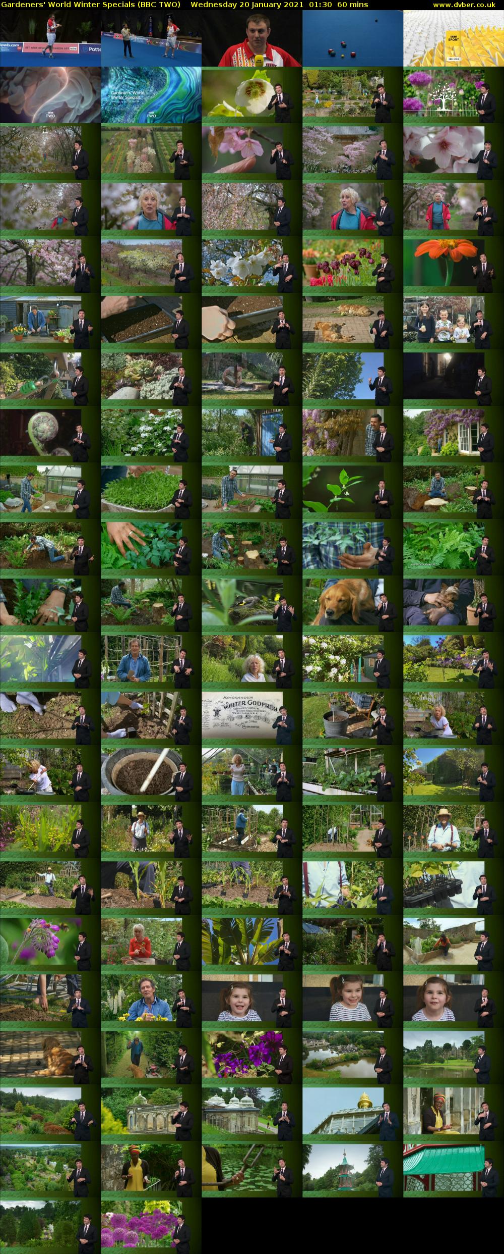 Gardeners' World Winter Specials (BBC TWO) Wednesday 20 January 2021 01:30 - 02:30