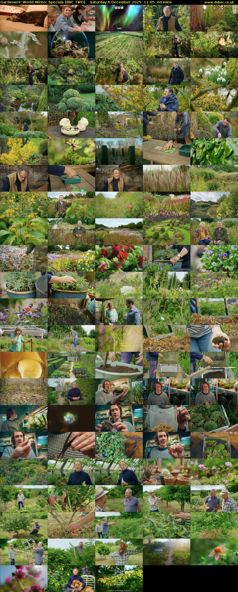 Gardeners' World Winter Specials (BBC TWO) Saturday 6 December 2025 11:05 - 12:05