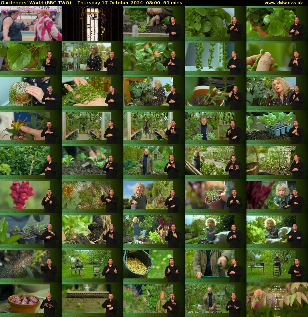 Gardeners' World (BBC TWO) Thursday 17 October 2024 08:00 - 09:00