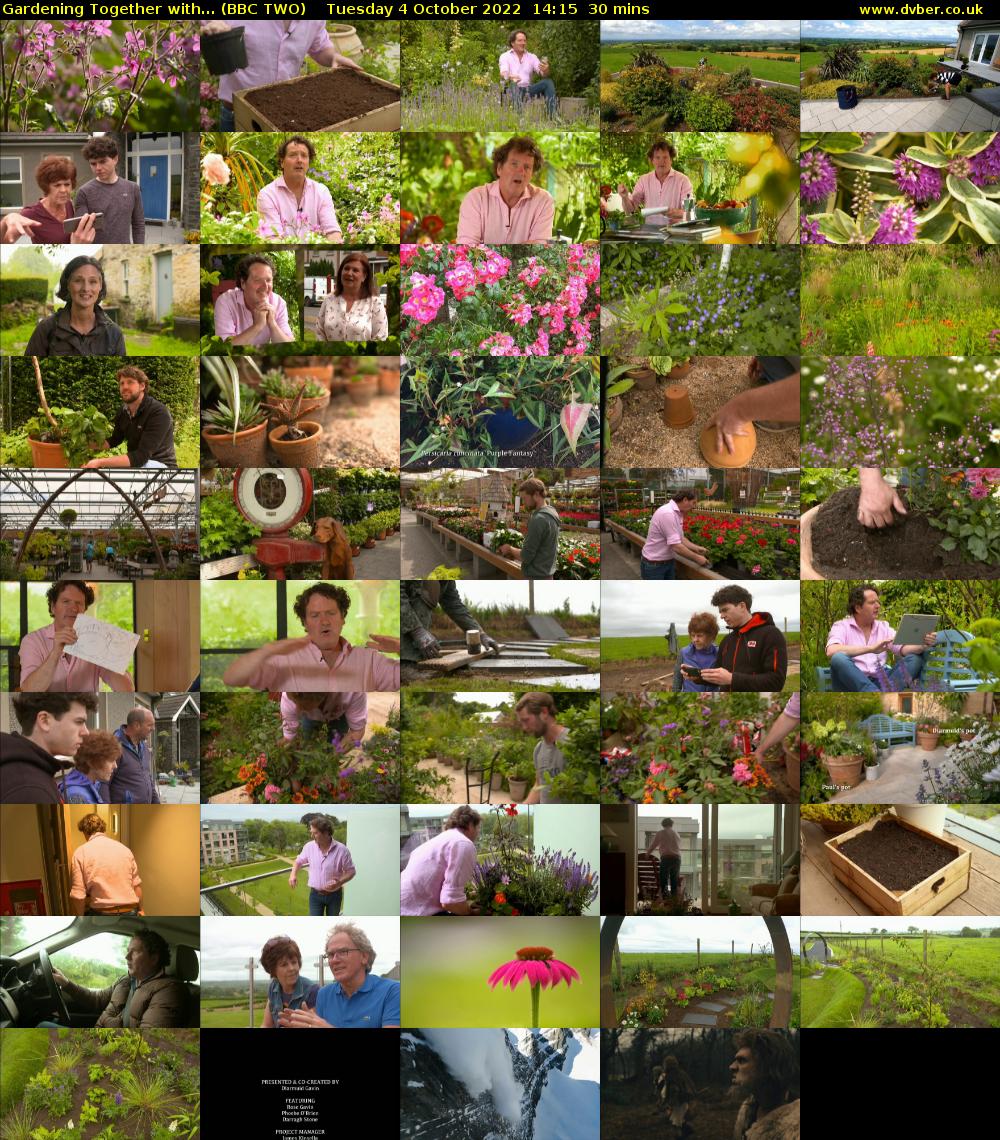 Gardening Together with... (BBC TWO) Tuesday 4 October 2022 14:15 - 14:45