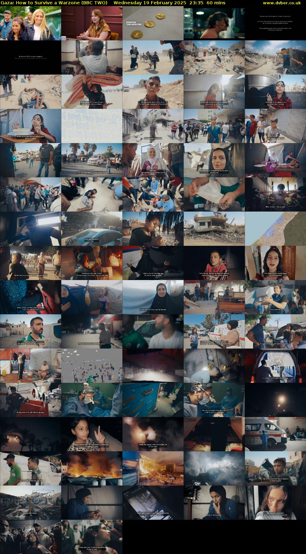Gaza: How to Survive a Warzone (BBC TWO) Wednesday 19 February 2025 23:35 - 00:35
