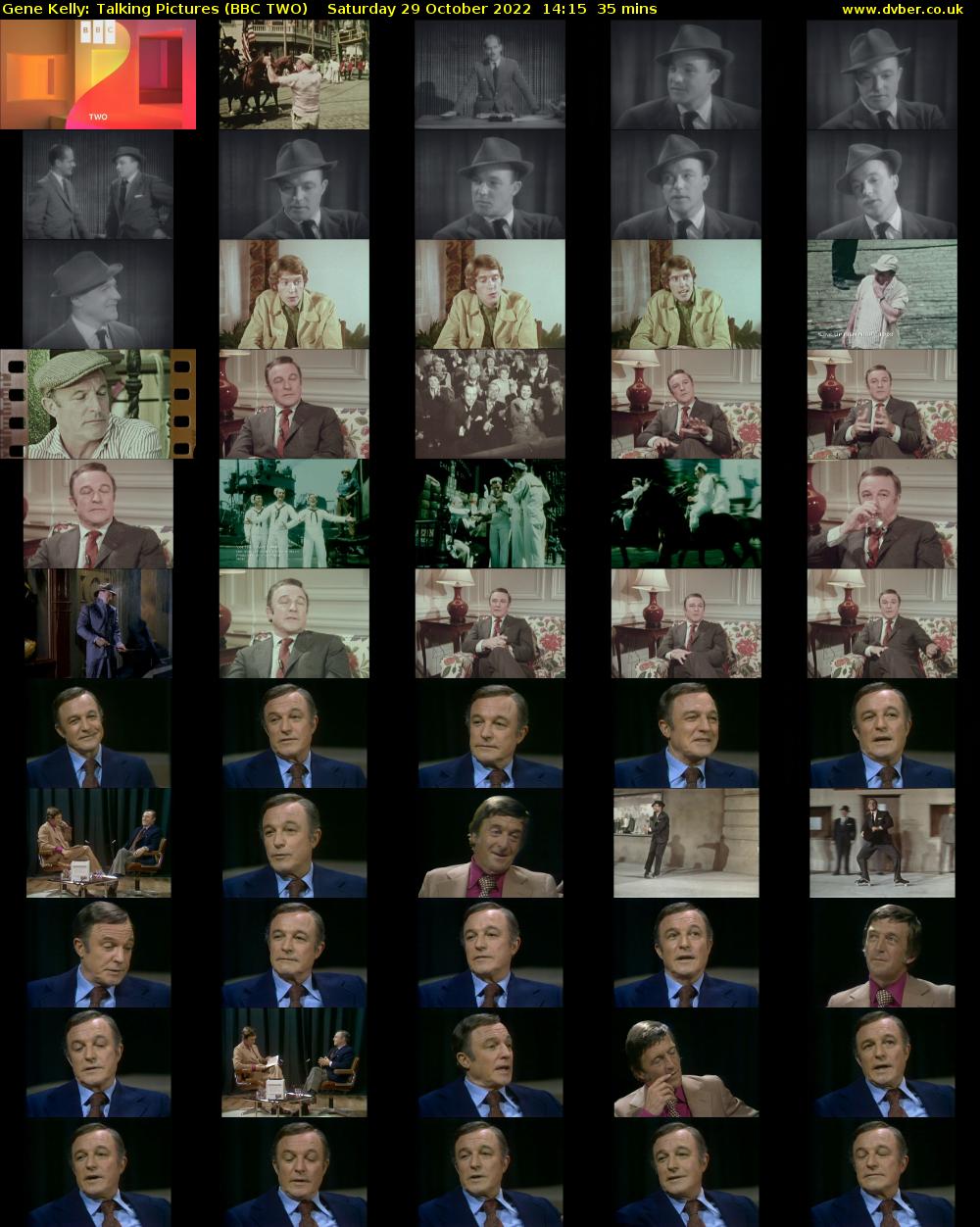 Gene Kelly: Talking Pictures (BBC TWO) Saturday 29 October 2022 14:15 - 14:50