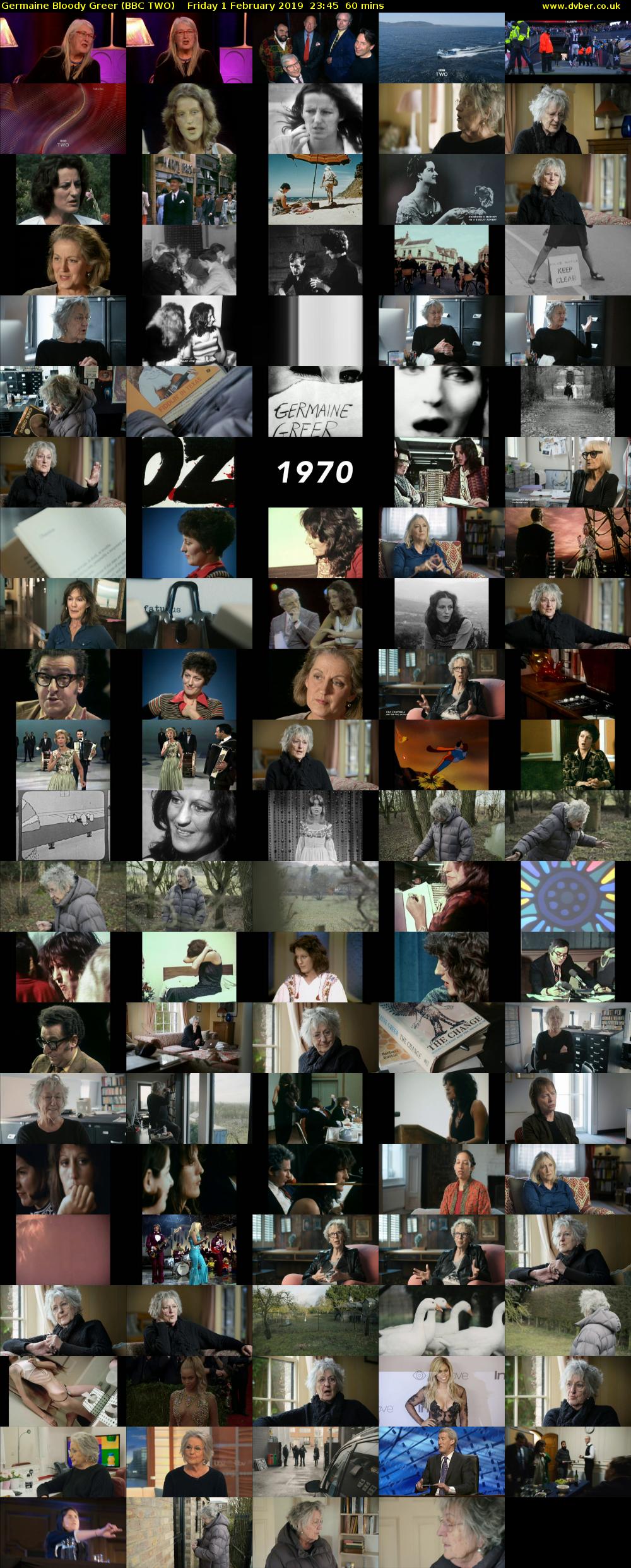 Germaine Bloody Greer (BBC TWO) Friday 1 February 2019 23:45 - 00:45