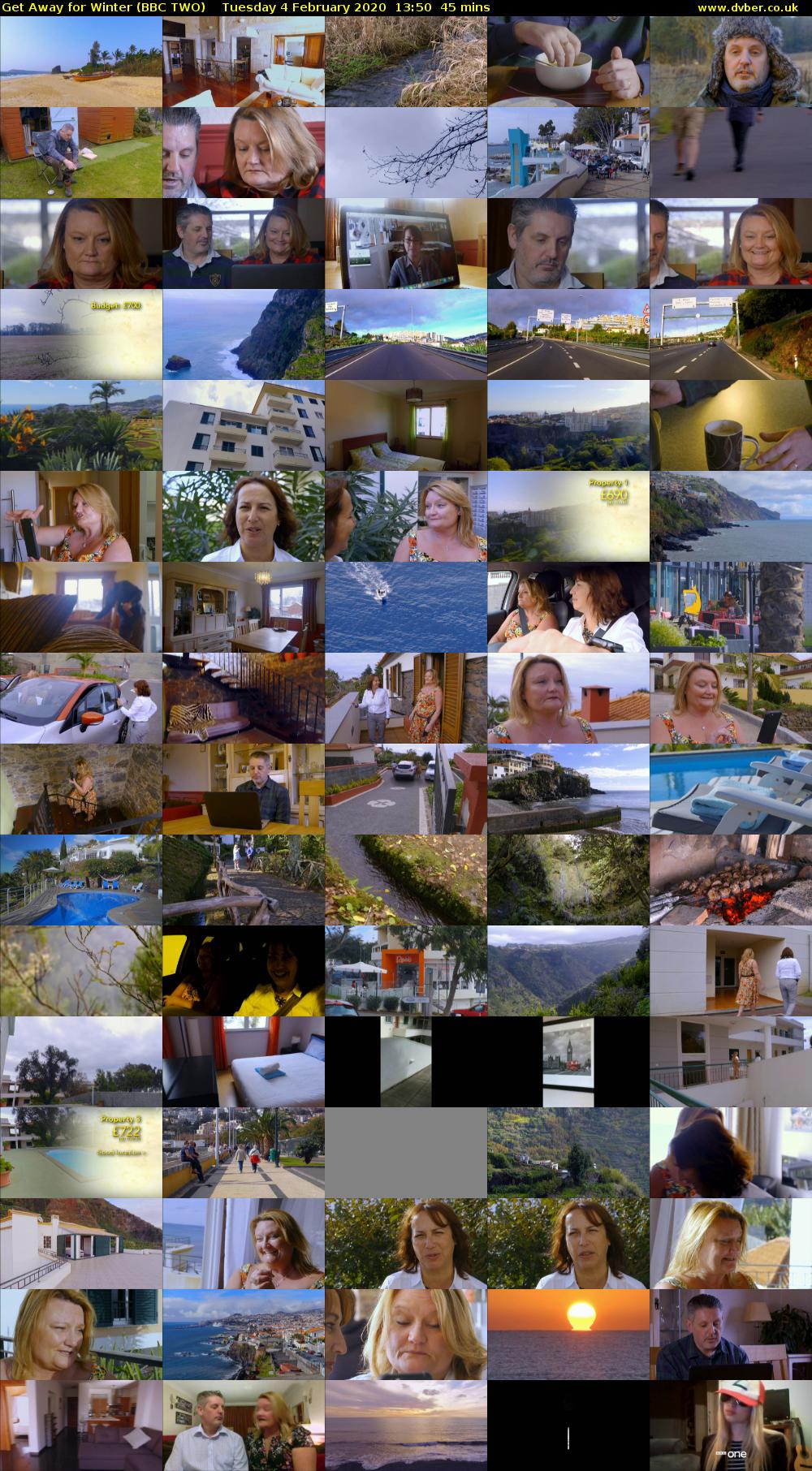Get Away for Winter (BBC TWO) Tuesday 4 February 2020 13:50 - 14:35