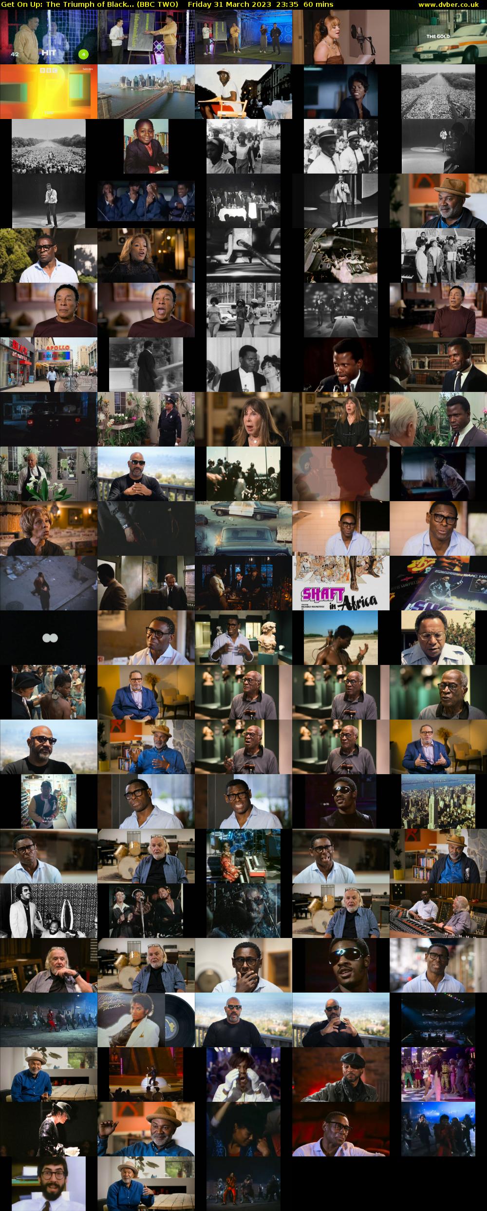 Get On Up: The Triumph of Black... (BBC TWO) Friday 31 March 2023 23:35 - 00:35