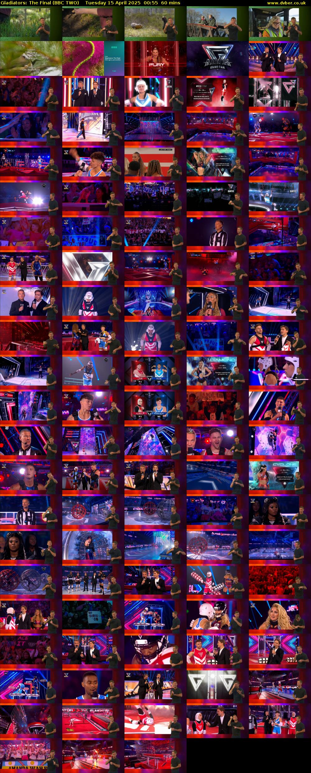 Gladiators: The Final (BBC TWO) Tuesday 15 April 2025 00:55 - 01:55