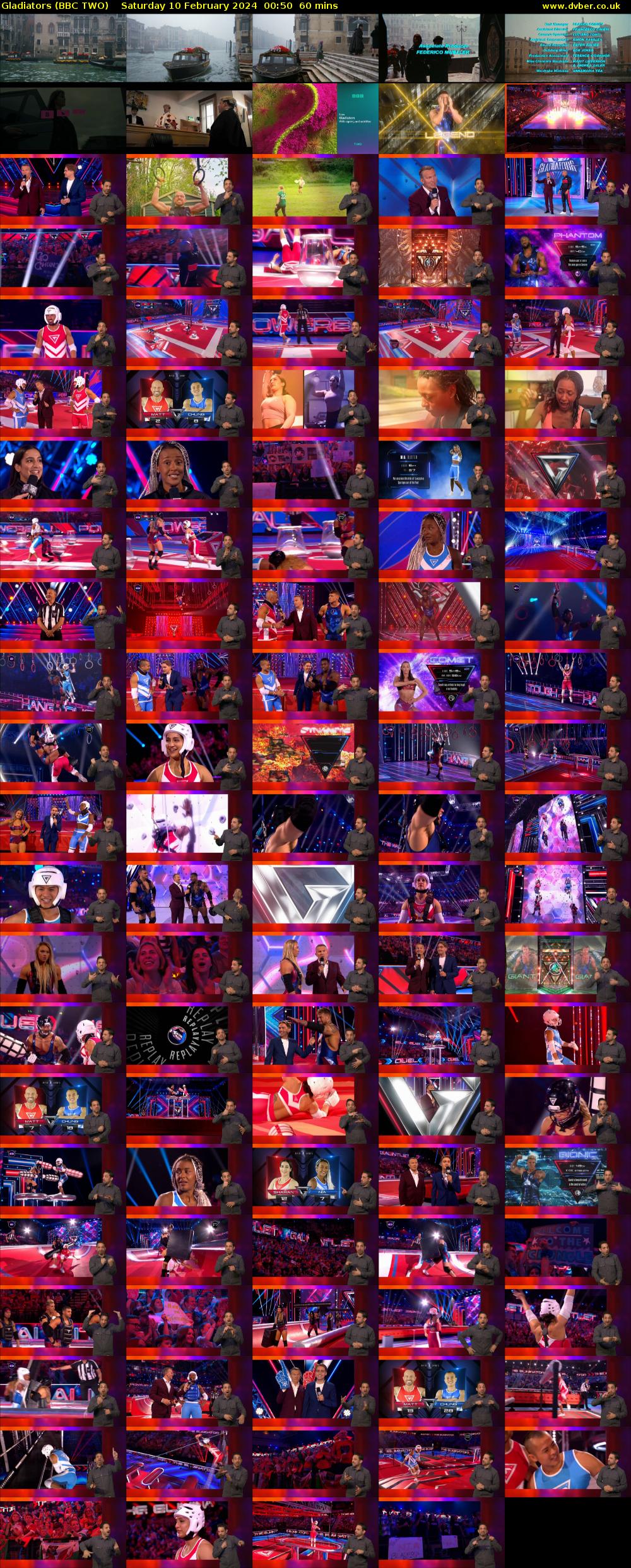 Gladiators (BBC TWO) Saturday 10 February 2024 00:50 - 01:50