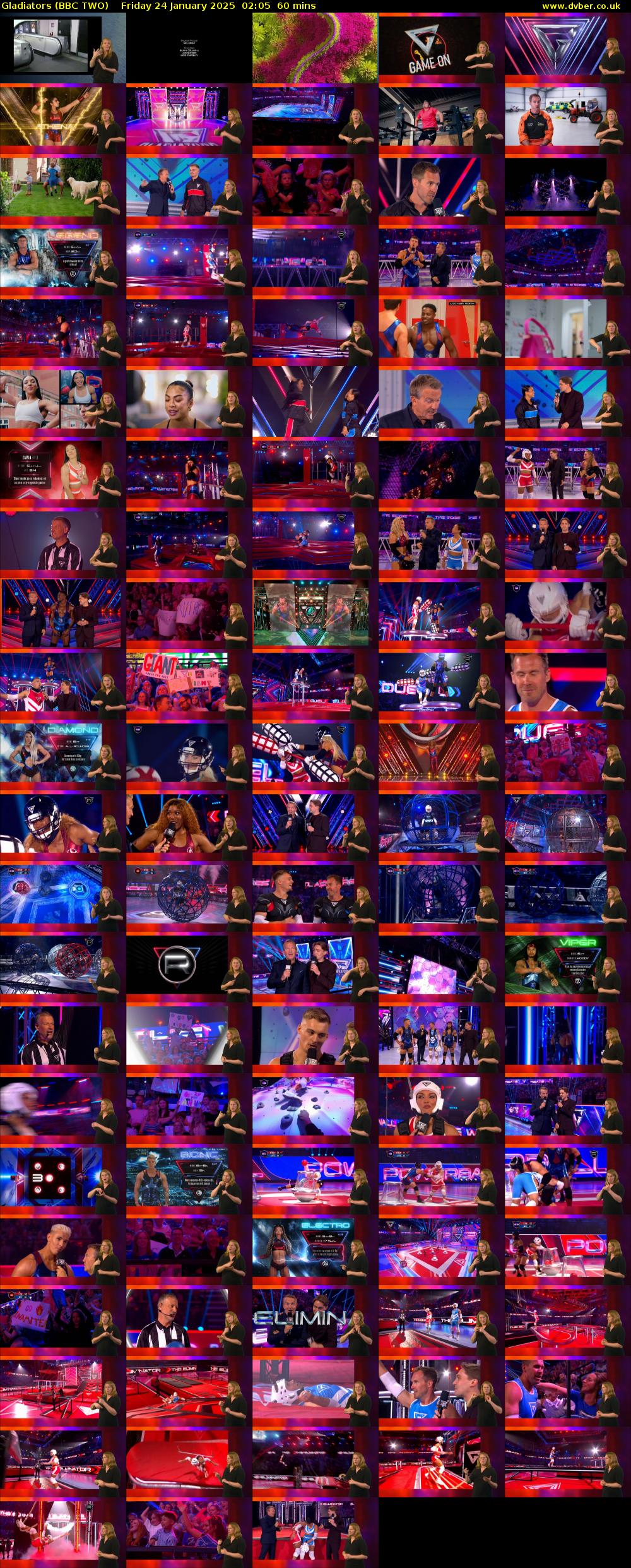 Gladiators (BBC TWO) Friday 24 January 2025 02:05 - 03:05