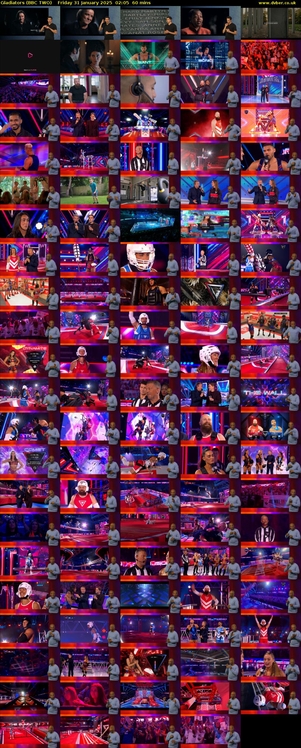 Gladiators (BBC TWO) Friday 31 January 2025 02:05 - 03:05