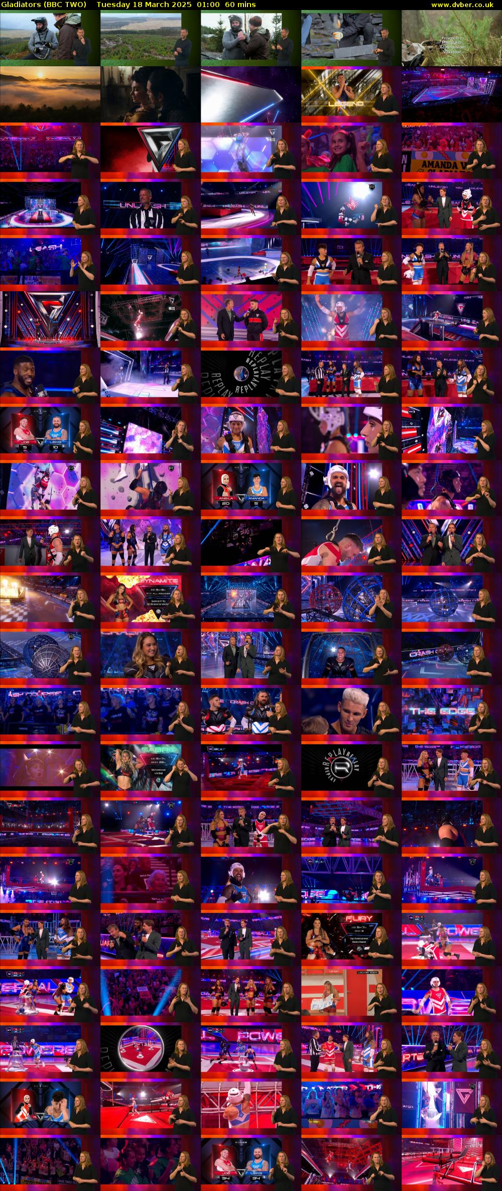 Gladiators (BBC TWO) Tuesday 18 March 2025 01:00 - 02:00