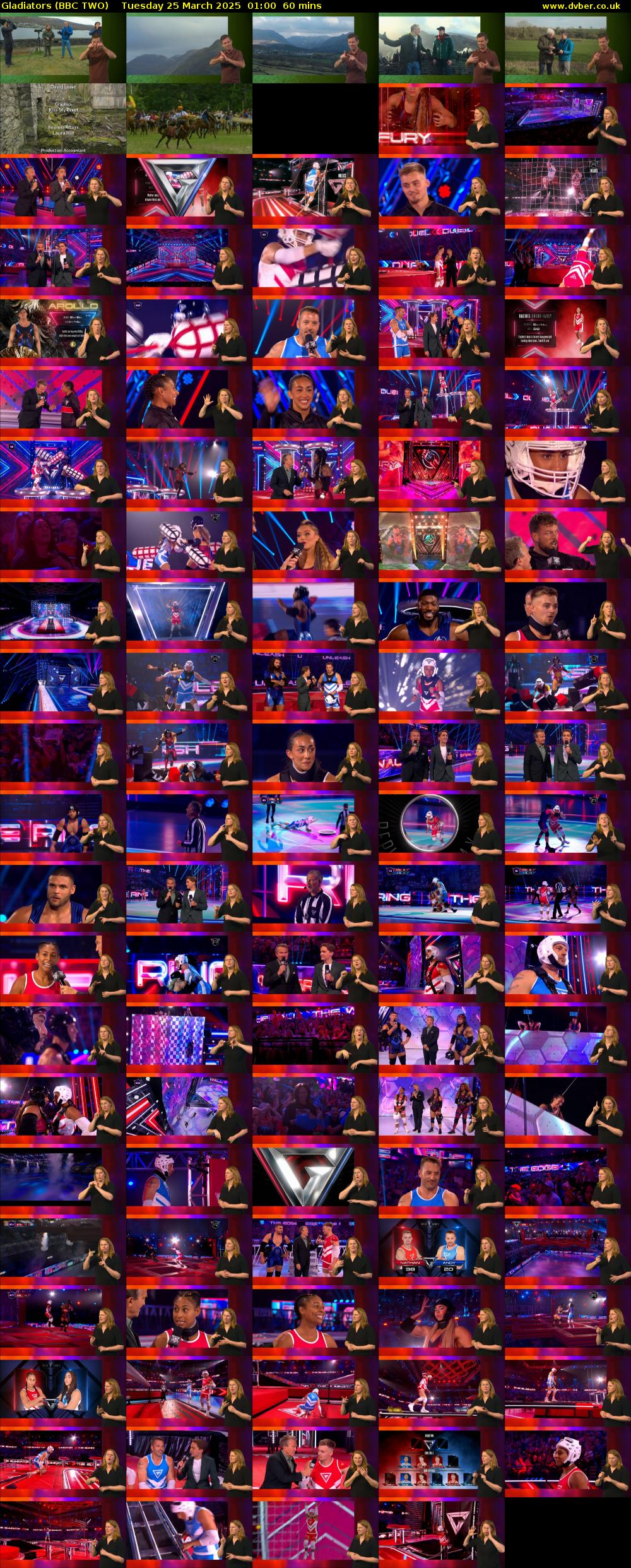 Gladiators (BBC TWO) Tuesday 25 March 2025 01:00 - 02:00