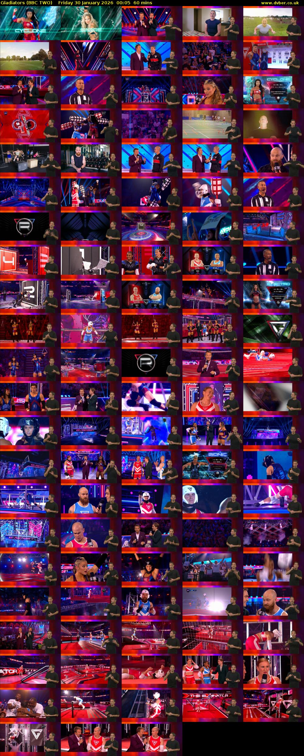 Gladiators (BBC TWO) Friday 30 January 2026 00:05 - 01:05