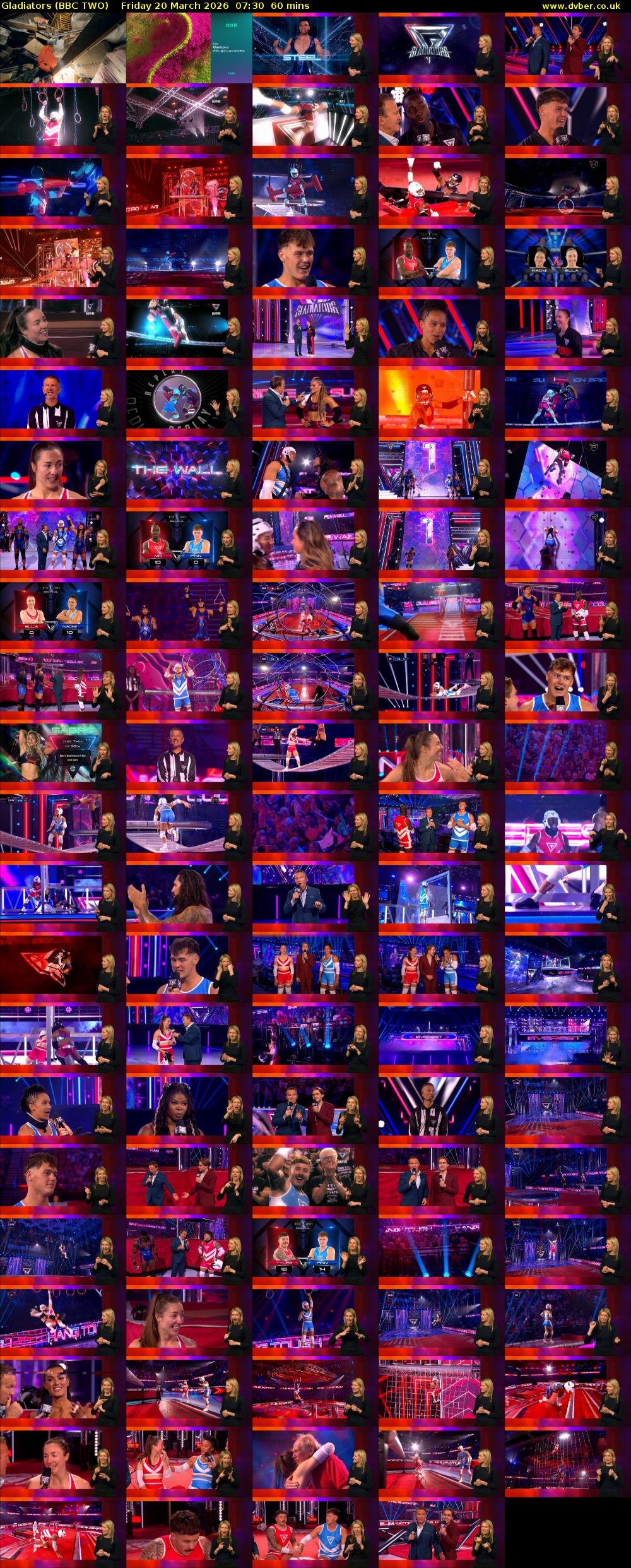 Gladiators (BBC TWO) Friday 20 March 2026 07:30 - 08:30