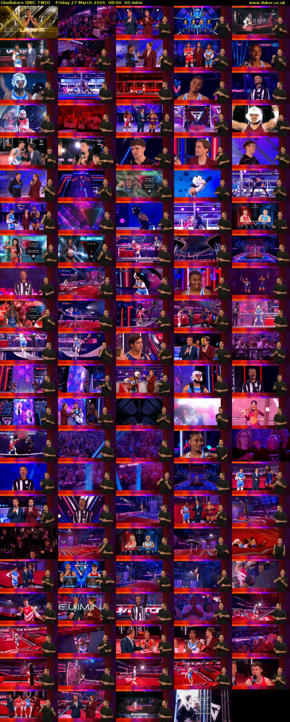 Gladiators (BBC TWO) Friday 27 March 2026 08:00 - 09:00