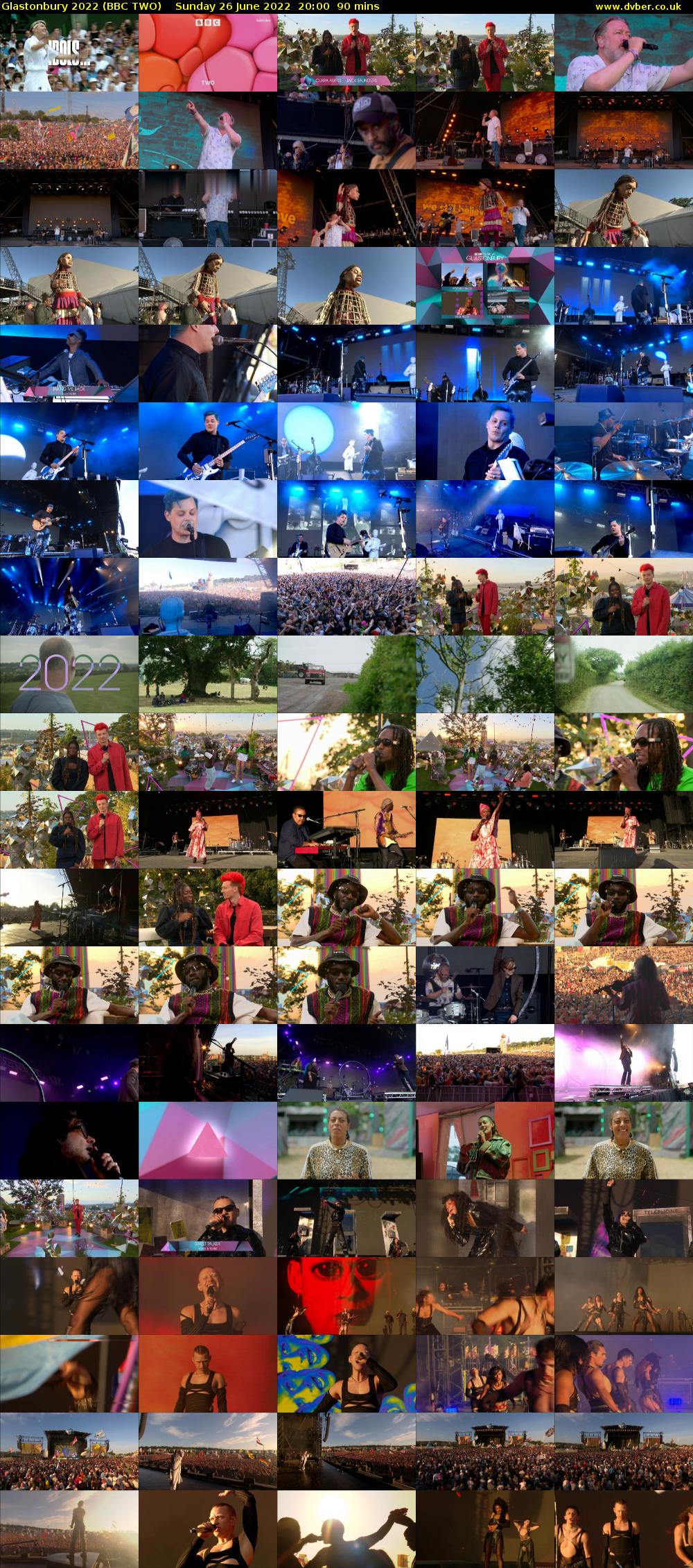 Glastonbury 2022 (BBC TWO) Sunday 26 June 2022 20:00 - 21:30